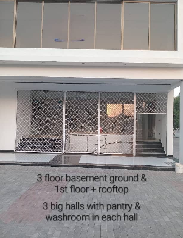 Brand New Corner Plaza For Rent On Prime Location Sector C Commercial Bahria Town Lahore 23