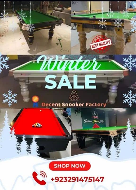 Snooker Table | Pool Table | Billiard | Rasson | verified 0