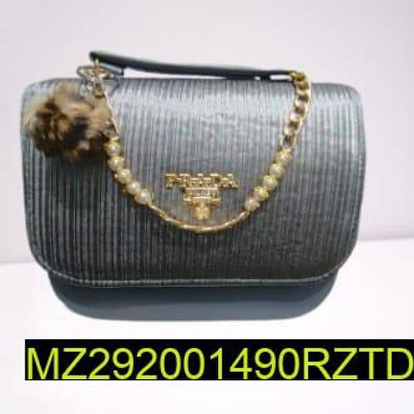 2 pcs pu leather handbags with long golden chain 7