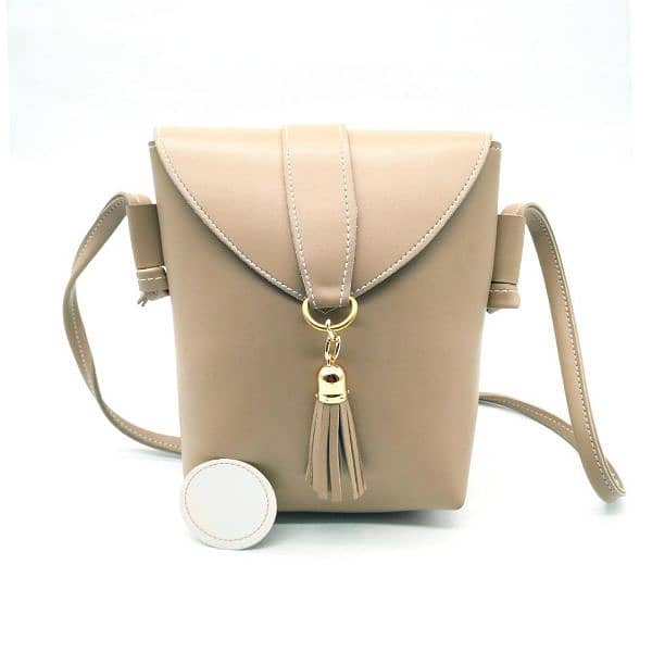 2 pcs pu leather handbags with long golden chain 10