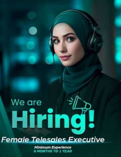 Female telesales executive