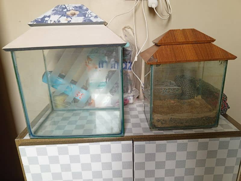 Fish aquarium accessories and 2 aquariums for sale 0