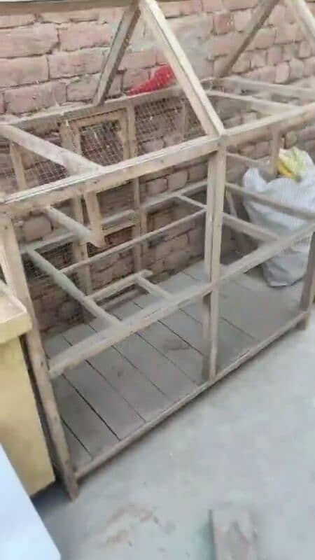 lakri Ka cage for sale wazny b ha large size condition bilkul OK ha 0