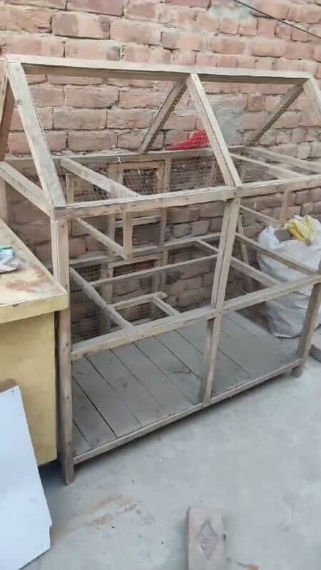 lakri Ka cage for sale wazny b ha large size condition bilkul OK ha 1