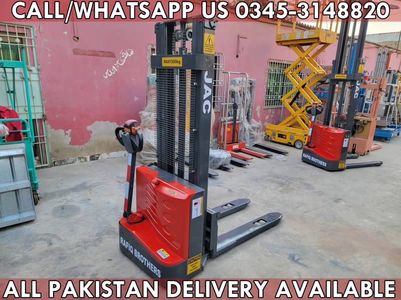 JAC CDD-15 1.5 Ton Full Electric Stacker Lifter Forklift for Sale 5