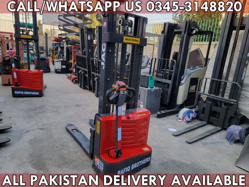 JAC CDD-15 1.5 Ton Full Electric Stacker Lifter Forklift for Sale 7