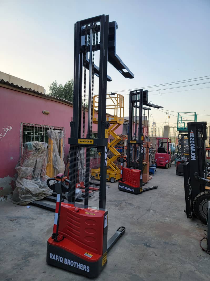 JAC CDD-15 1.5 Ton Full Electric Stacker Lifter Forklift for Sale 9