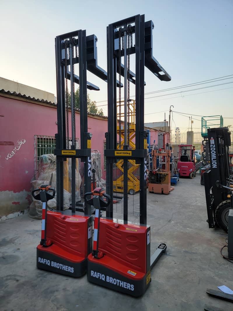 JAC CDD-15 1.5 Ton Full Electric Stacker Lifter Forklift for Sale 12