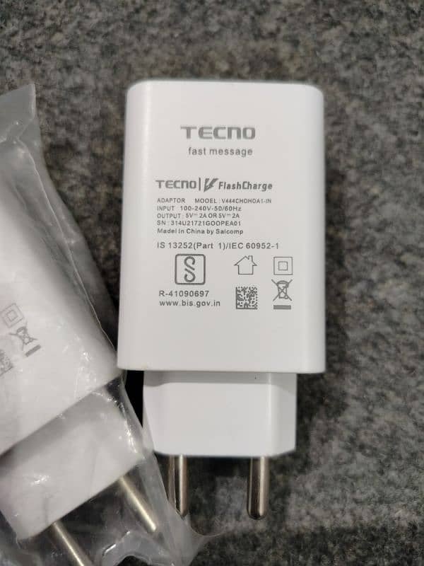 Tecno Charger With Cable 0