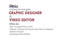 Video Editor and Graphic Designer