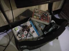 Playstation 3 Slim with 20 plus CD and 3 wireless controllers