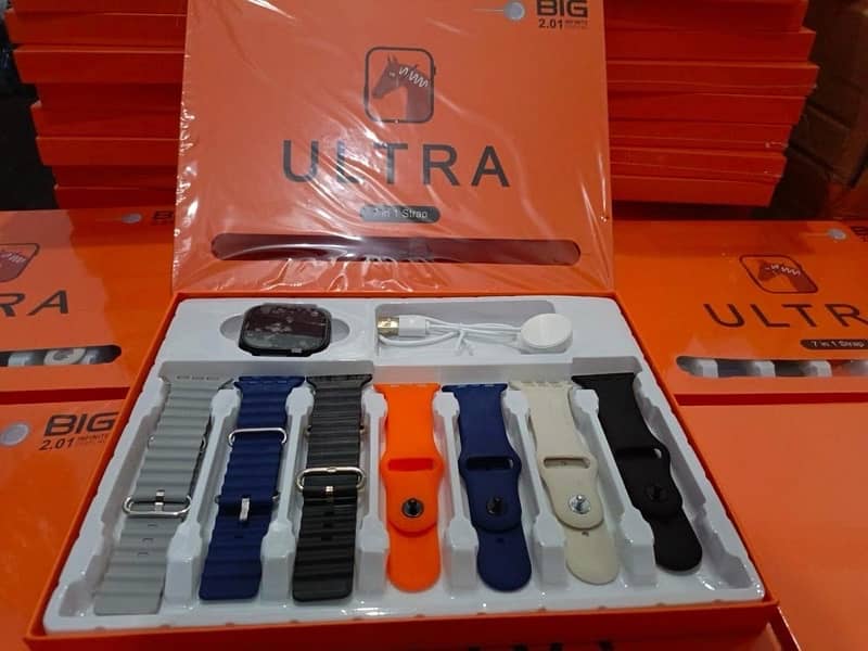 7 in 1 Smart Watch - 7 Straps Smart watch Ultra watch 8 for Gift 3