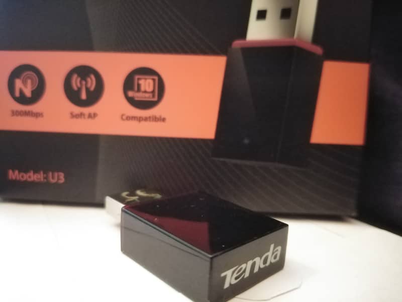 Tenda U3 Wifi Dongle Adapter 300Mbps Mini Wireless 11N USB 4