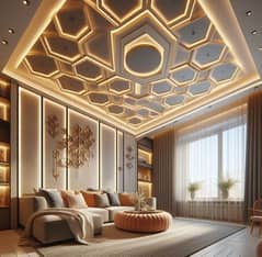 False Ceiling/Roof Ceiling/Gypsum Celling/ Wall Moulding