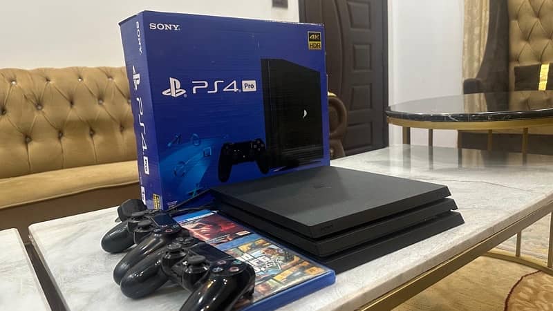 Ps4 pro 4k 1tb with games and membership 0