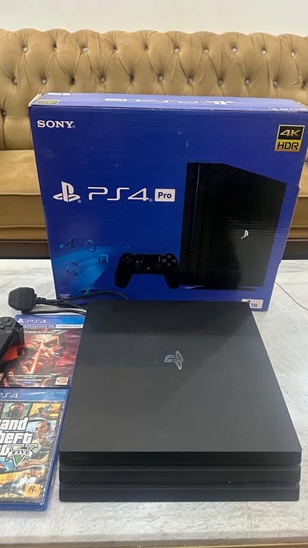 Ps4 pro 4k 1tb with games and membership 6