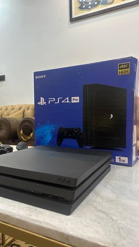 Ps4 pro 4k 1tb with games and membership 7