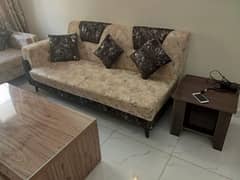 Urgent sale 9 seater sofa set with table complete sofa set