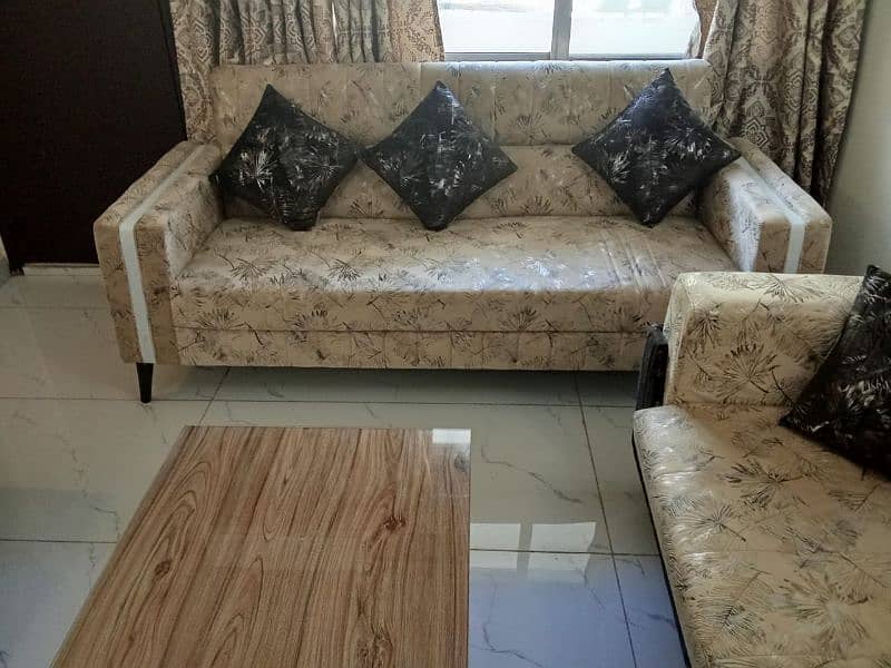 Urgent sale 9 seater sofa set with table complete sofa set 2