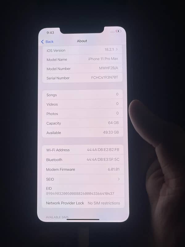 iphone 11 pro max 64gb Pta Approved 3