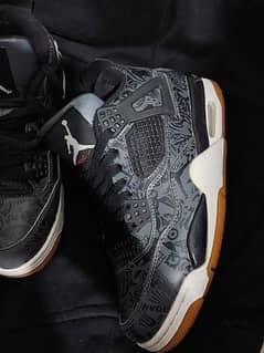 Air jordan 4 retro laser black gum og pair