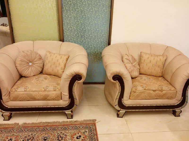 wooden sofa set seven seater 1