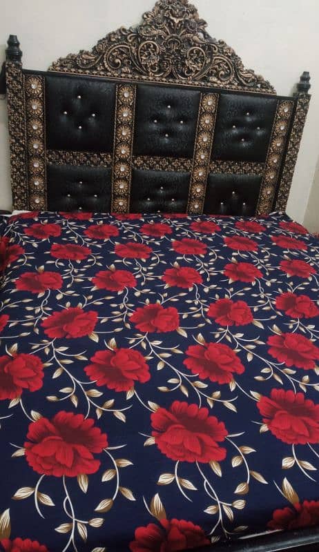 Beautiful Design King Size Bed with Mattress Urgent For sale 1