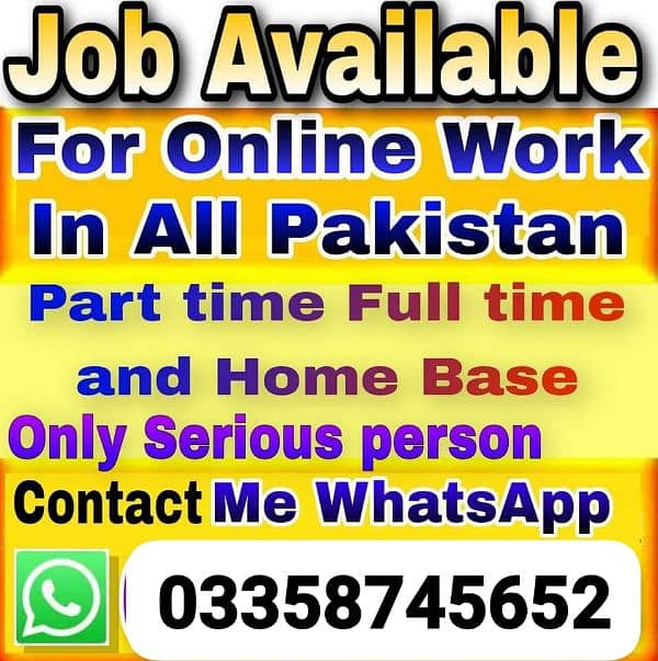 Full time jobs available for Males & Females 0