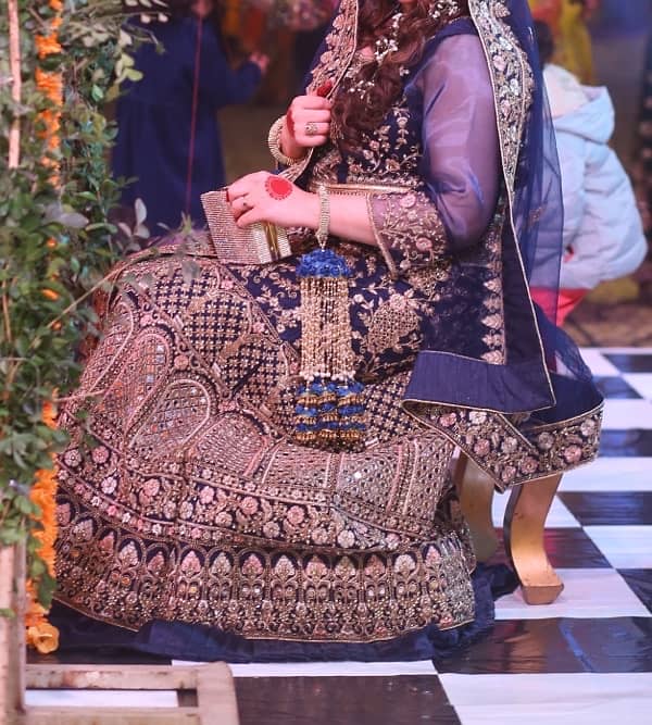 bridal mehndi lehnga 1