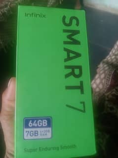 Infinix smart 7 with box charger in warranty