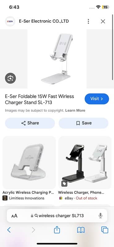 wireless charger model SL-713 0