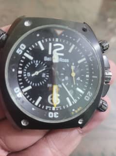 BELL & ROSS BIG DIAL HEAVY QUARTZ WATCH NOT RUNNING