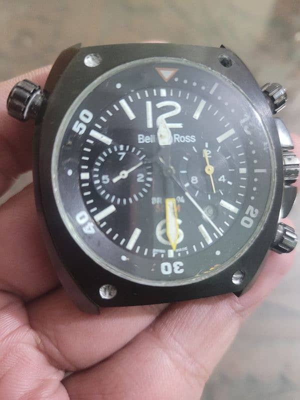 BELL & ROSS BIG DIAL HEAVY QUARTZ WATCH NOT RUNNING 1