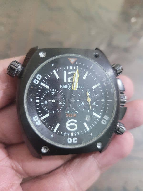 BELL & ROSS BIG DIAL HEAVY QUARTZ WATCH NOT RUNNING 6