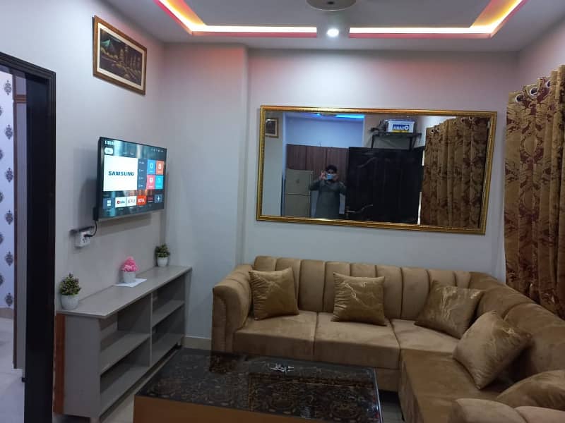 Original Picture Fully Furnished Apartment Available For Rent in Johar Town phase 2 H3 Block Sajjad Centre 2