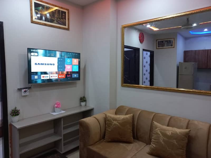 Original Picture Fully Furnished Apartment Available For Rent in Johar Town phase 2 H3 Block Sajjad Centre 10