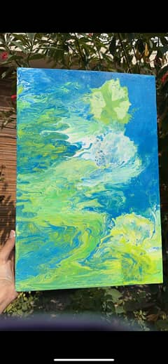 Acrylic abstract painting