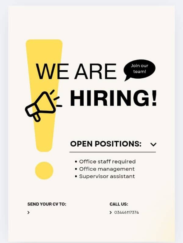 office staff required urgently 0