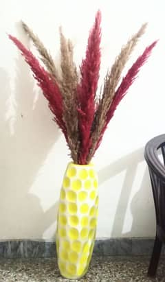 coloured pampass grass vase 4.5 feet