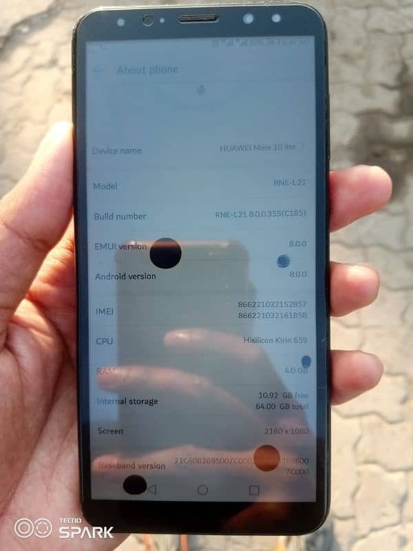 Huawei mate 10 lite, 4GB 64GB, 4G, Fully ok 3