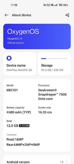 OnePlus nord ce 5g 12gb 256gb