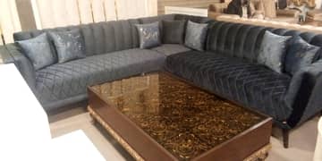 SOFA//L Shape Sofa//BRAND NEW Sofa//7 (3+2+1)Seater Sofa//Center Table