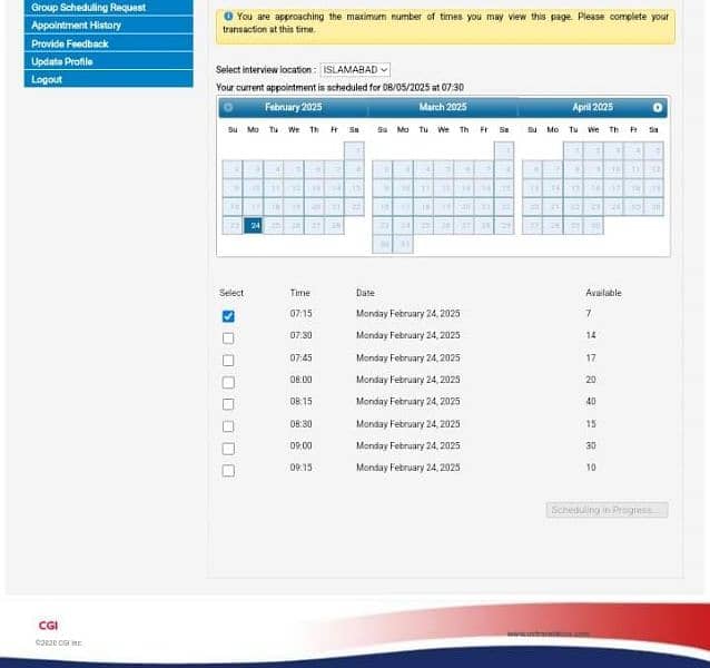 embassy visa appointments 0