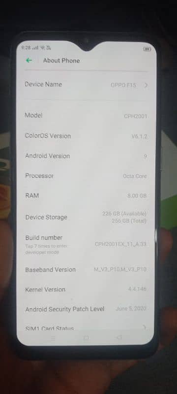 oppo F15 8/256 brand new phone 9