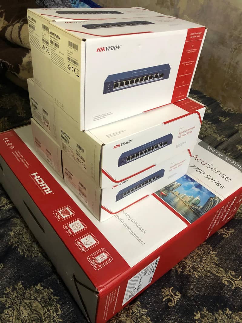 Hikvision-DS-3E0510P-E/M 8 Port Gigabit Unmanaged POE Switch)Brand New 3