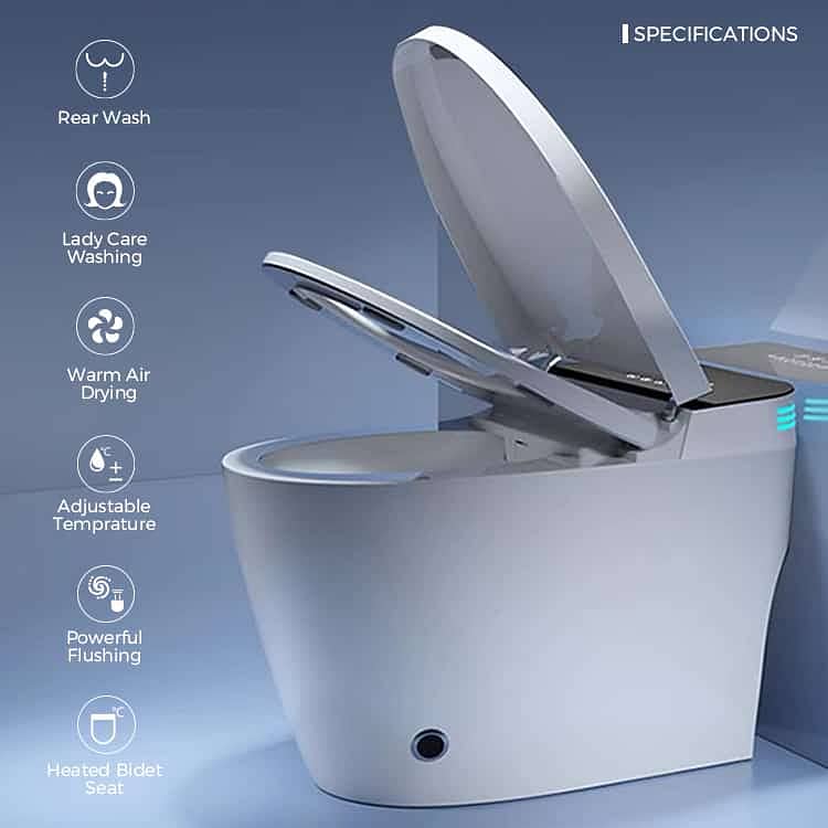 Smart automatic commode, new smart piano style shower set 3