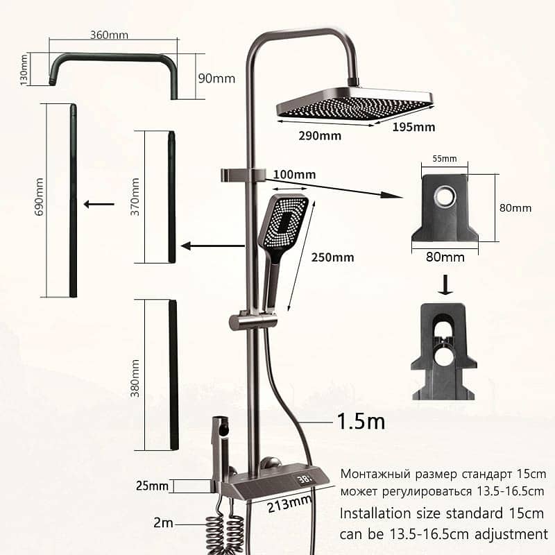 Smart automatic commode, new smart piano style shower set 6