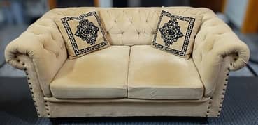 Urgent sale - camel-colored sofa set