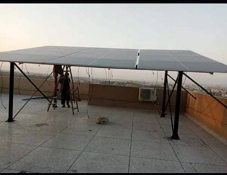 Elevated Solar Structure customized Guarder Work 14 rup watt 3