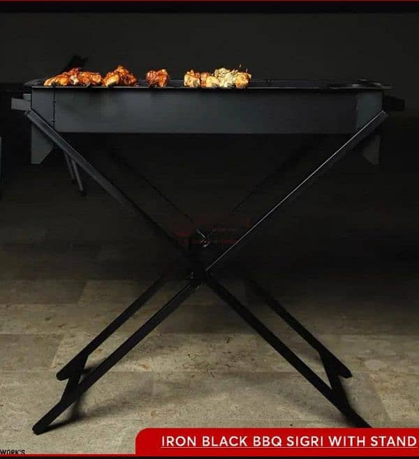 BBQ Hand grill with stand 3